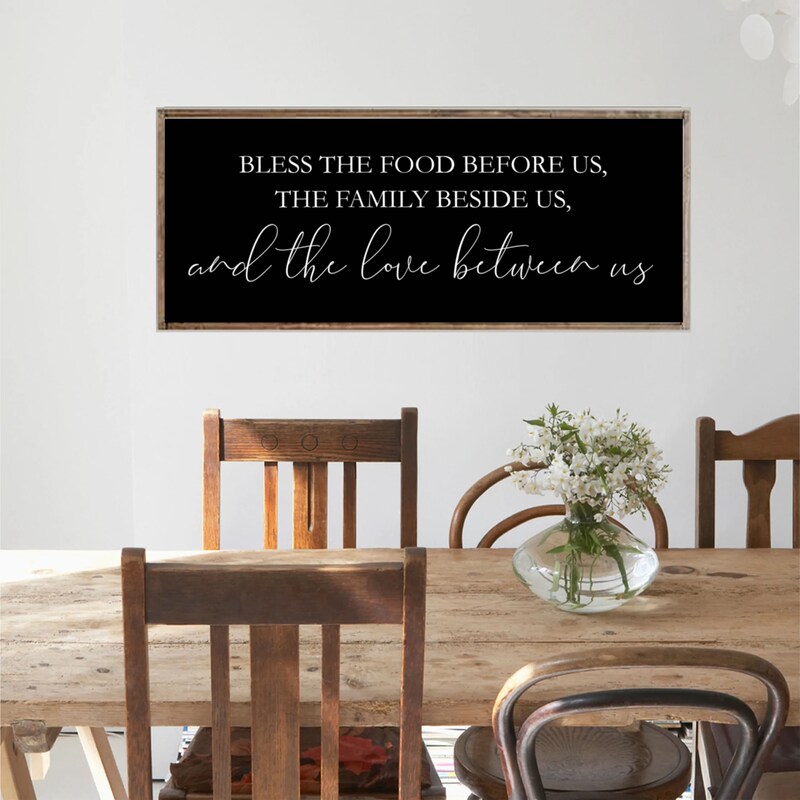 Bless The Food Before Us Wall Decor Dining Room Sign Kitchen Decor Large Wall Decor bless-the-food-before-us-wall-decor-dining-room-sign-kitchen-decor-large-wall-decor